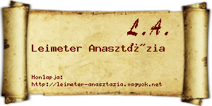 Leimeter Anasztázia névjegykártya